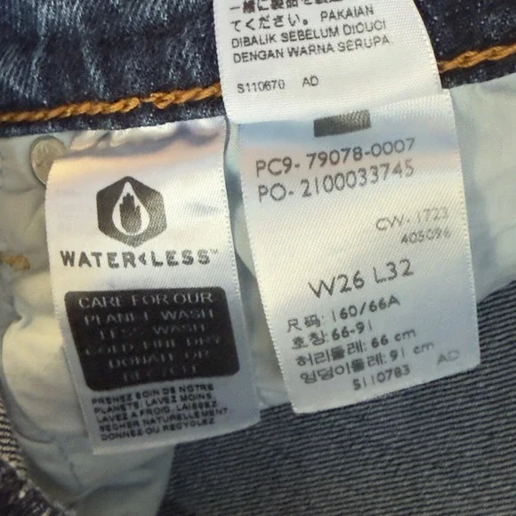 Levi's Ribcage Straight Leg Jeans Size 26 Light Wash High Rise Denim - Picture 3 of 13